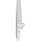 Ekena Millwork Peaked Cap Sunburst Architectural PVC Combination Pediment, 34"W x 15-3/8"H x 2-3/4"P (Pitch 6/12) PEDPC034X155PKC01 - alternate 2